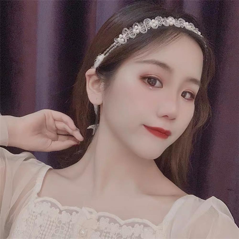 Handmade Summer Gothic handmade Clavicle Chain necklace white vintage lace Pearl Short choker necklace women jewelry