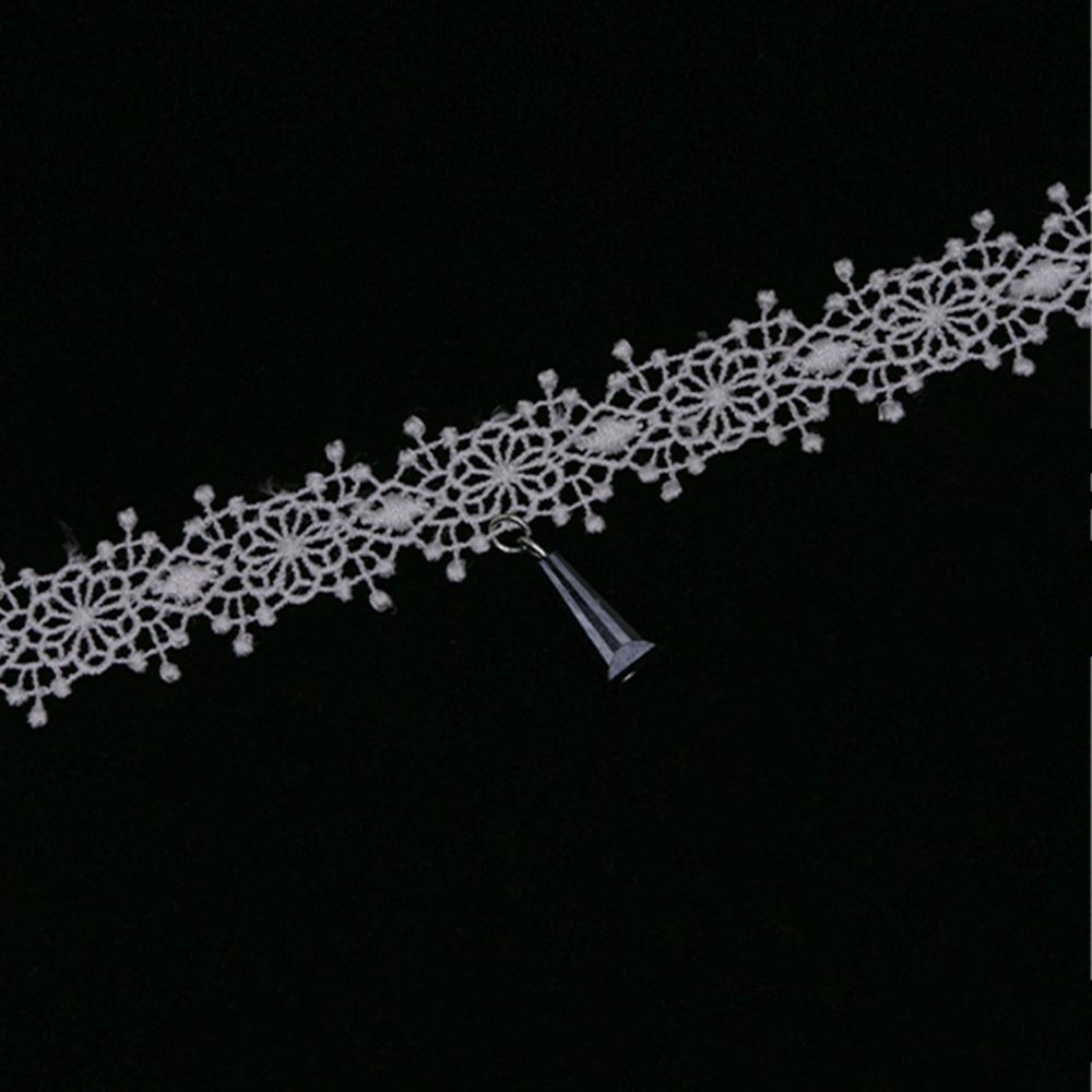 Handmade Summer Gothic handmade Clavicle Chain necklace white vintage lace Pearl Short choker necklace women jewelry