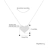 Heart Sainless Steel Necklace For Women Rose Gold Silvery Chain For Lover Pendant Necklaces Female Wedding Jewelry