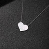 Heart Sainless Steel Necklace For Women Rose Gold Silvery Chain For Lover Pendant Necklaces Female Wedding Jewelry