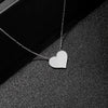 Heart Sainless Steel Necklace For Women Rose Gold Silvery Chain For Lover Pendant Necklaces Female Wedding Jewelry
