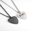 Heart Shaped Guitar Pick Pendant Necklace Men's Women's Necklace Metal Sliding Pendant Accessories Jewelry Guitar Pick Gift