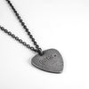 Heart Shaped Guitar Pick Pendant Necklace Men's Women's Necklace Metal Sliding Pendant Accessories Jewelry Guitar Pick Gift