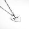 Heart Shaped Guitar Pick Pendant Necklace Men's Women's Necklace Metal Sliding Pendant Accessories Jewelry Guitar Pick Gift