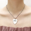 Heart Shaped Guitar Pick Pendant Necklace Men's Women's Necklace Metal Sliding Pendant Accessories Jewelry Guitar Pick Gift