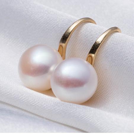 New High Quality Pearl Earrings For Women Fashion Genuine Cultured Nature Freshwater Pearl Jewelry Plating Silver Bride Earrings