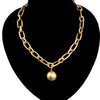 Hip Hop Metal Thick necklace Chain For Women with round ball Stainless Steel everyday essential Party Jewelry