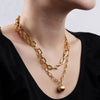 Hip Hop Metal Thick necklace Chain For Women with round ball Stainless Steel everyday essential Party Jewelry