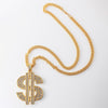 Hip Hop Nightclub Exaggerated Gold Dollar Sign Gold Necklace Men and Women Trend Personality Pendant chain on the neck Gift