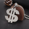 Hip Hop Nightclub Exaggerated Gold Dollar Sign Gold Necklace Men and Women Trend Personality Pendant chain on the neck Gift