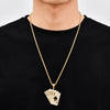 Hip Hop Zircon Playing Card Flush Straight Pendant Necklaces For Women Men's Golden Punk Necklace 2022 Trend Jewelry