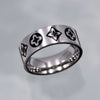Hip-hop Stainless Steel Creative Punk Butterfly Flame Ring Vintage Gothic Cross Rings For Women Men Couple  Jewelry