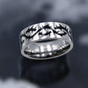 Hip-hop Stainless Steel Creative Punk Butterfly Flame Ring Vintage Gothic Cross Rings For Women Men Couple  Jewelry