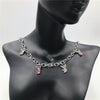 Hip-hop Stainless Steel Necklaces Twist Clavicle Chain Rhinestone Rabbit Necklace Choker for Women Jewelry
