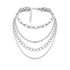 Hiphop Multi Layer Chain Necklace Gold Punk Choker Necklace for Women Statement Chain Decoration on the Neck Gifts