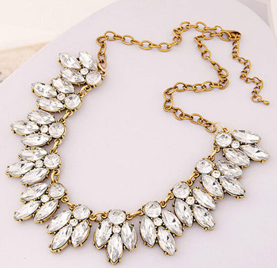 New Hot Fashion Crystal Necklace Chain Choker Bid Statement Chunky Necklace & Pendants Collier Femme Accessories 1N103