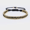 Men Women Bracelet Trendy Handmade Braid Stainless Steel Bead Matte Stone Lovers Personality Charm Jewelry For Male Gift
