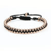Men Women Bracelet Trendy Handmade Braid Stainless Steel Bead Matte Stone Lovers Personality Charm Jewelry For Male Gift