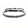Men Women Bracelet Trendy Handmade Braid Stainless Steel Bead Matte Stone Lovers Personality Charm Jewelry For Male Gift