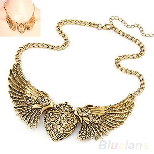 Rhinestone Angel Wings Chain Collar Dresses Necklaces  Women Necklace   1N5X 6ORF