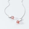 New Hot Sale 925 Sterling Silver Natural Strawberry Crystal Cute Long Tassel Earrings For Women Fine Jewelry oorbellen