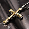 Necklace for Men Jesus Crystal Cross Pendant Necklace Gold Silver and Black Cross Necklace  Jewelry Xmas Ms
