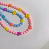 INS Korean Colorful Resin Acrylic Frosted Beads Star Smiley Handmade Choker Necklace For Women Girls Party Accessories Gift