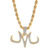 Iced Out Majin Pendant Necklace Chains Hip Hop Jewelry Gold Silver Color Micro Pave Zircon Gift for Men Women 2021 necklace