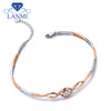 New Infinity Style Solid 18Kt Two Tone Gold Bracelet Womens Jewelry Diamond Engagment Bracelets NA0031