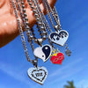 Ins Hip-hop Geometric Love Heart Necklace Vintage Gothic Pendant Gossip Flame Necklaces For Women Men Jewelry Gift