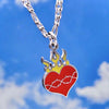 Ins Hip-hop Geometric Love Heart Necklace Vintage Gothic Pendant Gossip Flame Necklaces For Women Men Jewelry Gift