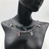 Ins Hip-hop Stainless Steel Rhinestone Rabbit Necklaces Twist Chain Rabbit Necklace Choker For Women Jewelry Gift