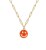 Ins Trendy Dripping Oil Smiley Face Necklace Personality Alloy Hollow Dripping Oil Double-sided Women Necklace