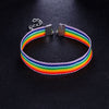 Ins Woven Rainbow Bracelets LGBT Lesbians Gays Bisexuals Braided Bracelets For Women Men Couple  Jewelry Gift