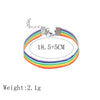 Ins Woven Rainbow Bracelets LGBT Lesbians Gays Bisexuals Braided Bracelets For Women Men Couple  Jewelry Gift
