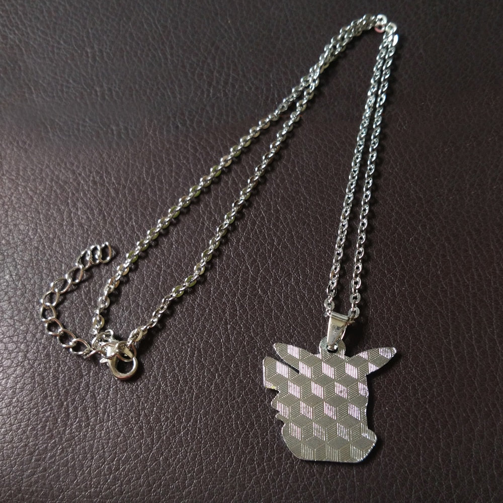 Japan Cartoon Animals Pendant Necklace For Little Girls Metal Silver Color Chain Enamel Children's Necklaces &amp; Pendants 1013