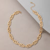 Japan and South Korea popular ladies travel banquet popular alloy trend simple clavicle chain hollow short necklace