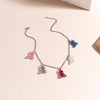Jelly Colors Bears Necklaces for Women Bears Tassel Cold Silver Color Chain Choker Necklace Jewelry Gifts