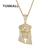 Jesus Bling Bling Micro pave Hip Hop Iced out Brass Pendant with CZ Mens Necklace  Jewelry CN382