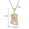 Jesus Bling Bling Micro pave Hip Hop Iced out Brass Pendant with CZ Mens Necklace  Jewelry CN382