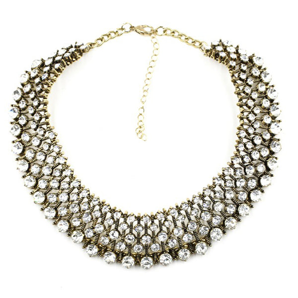 New Kate Middleton Necklace Necklaces & Pendants Fashion Luxury Choker Design Crystal Pendant Necklace Statement Jewelry A2209