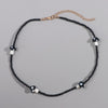 Korea Candy Color Cute Mushroom Pearl Beaded Necklace For Women Resin Bear Heart Strawberry Bead Choker Harajuku Y2K Jewelry