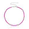 Korea Lovely Daisy Flowers Colorful Beaded Charm Statement Short Choker Necklace for Women Vacation Jewelry
