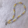 Korea Summer Lovely Colorful Flowers Daisy Transparent Crystal Beading Strand Short Choker Necklace for Women