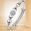 Korean 925 Sterling Silver Lucky beads Bangles for women bracelets  Designer party wedding jewelry gifts