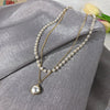 Korean Imitation Pearl Choker Necklace for Women Beaded Statement Necklace Temperament Planet Pendant Female Collier