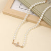 Korean Imitation Pearl Choker Necklace for Women Beaded Statement Necklace Temperament Planet Pendant Female Collier