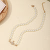 Korean Imitation Pearl Choker Necklace for Women Beaded Statement Necklace Temperament Planet Pendant Female Collier