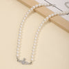 Korean Imitation Pearl Choker Necklace for Women Beaded Statement Necklace Temperament Planet Pendant Female Collier