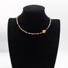 Korean Sweet Girls Choker Necklace For Women Smile Face Bohemia Handmade Rainbow Beads Collar Jewelry
